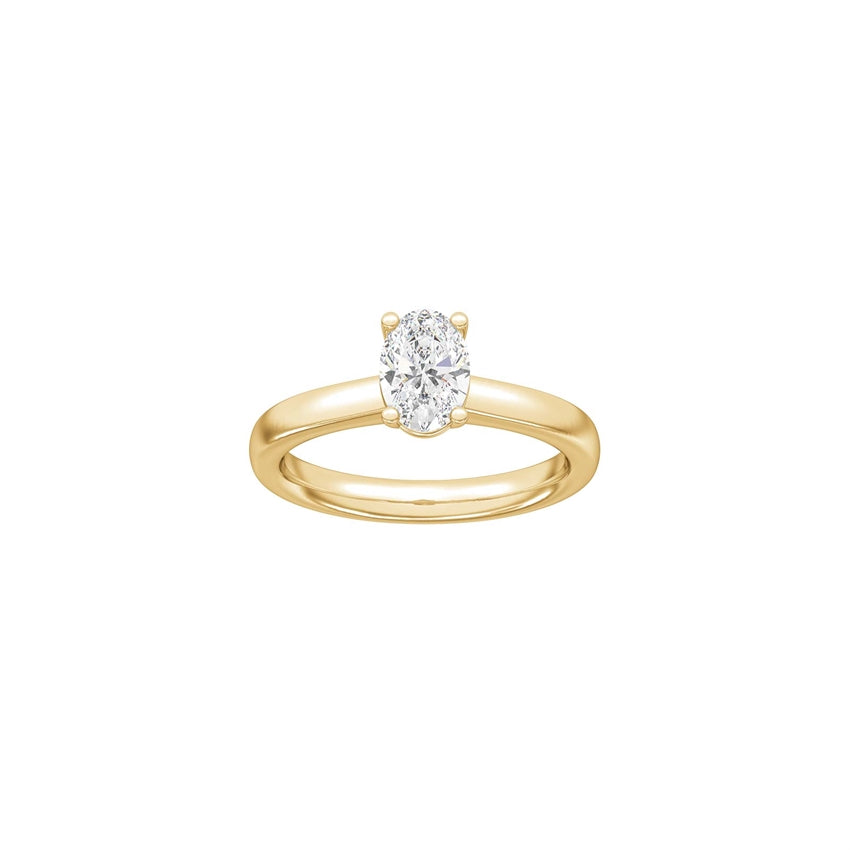 Siersbøl ring i 14 kt guld med oval 1,0 ct lab-grown diamant